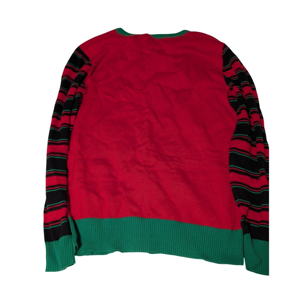 Mighty Fine Felt Festive Might Delete Later Reindeer Ugly Christmas Sweater XS - Picture 4 of 4